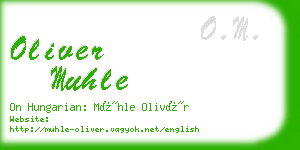 oliver muhle business card